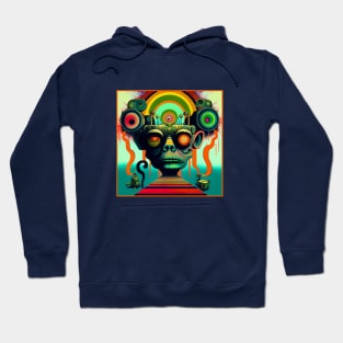 Retro Trippy Music Speakers Zombie 60s Style Hoodie